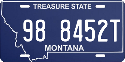 MT license plate 988452T