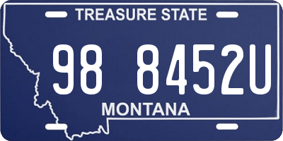 MT license plate 988452U