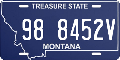 MT license plate 988452V