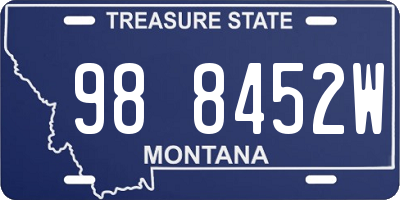 MT license plate 988452W