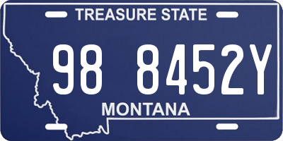 MT license plate 988452Y