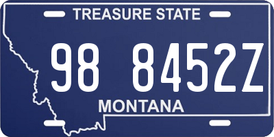 MT license plate 988452Z
