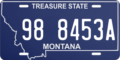 MT license plate 988453A