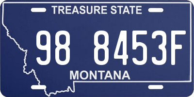 MT license plate 988453F