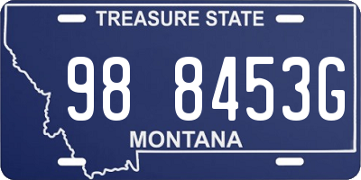 MT license plate 988453G