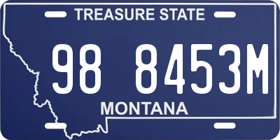MT license plate 988453M
