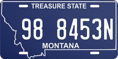 MT license plate 988453N