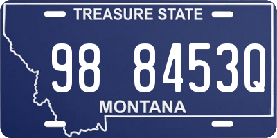 MT license plate 988453Q