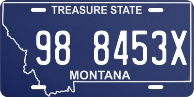 MT license plate 988453X