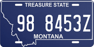 MT license plate 988453Z