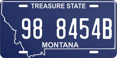 MT license plate 988454B