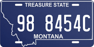 MT license plate 988454C