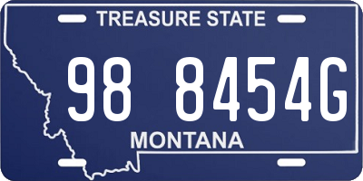 MT license plate 988454G