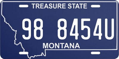MT license plate 988454U