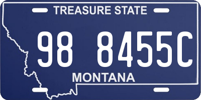 MT license plate 988455C