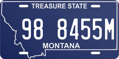 MT license plate 988455M