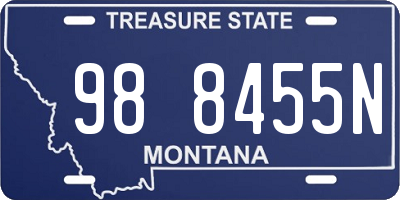 MT license plate 988455N