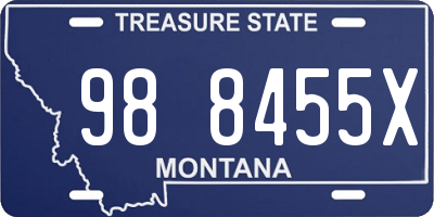 MT license plate 988455X