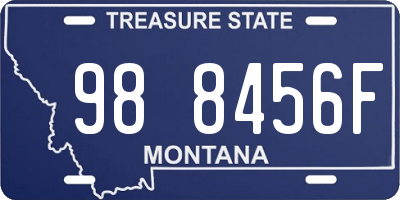 MT license plate 988456F