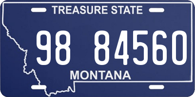 MT license plate 988456O