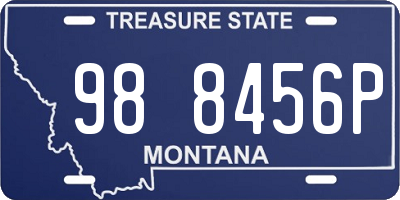 MT license plate 988456P