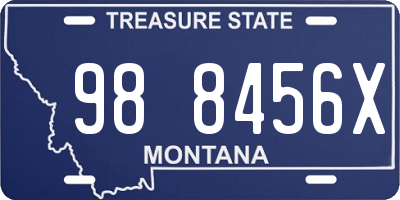 MT license plate 988456X