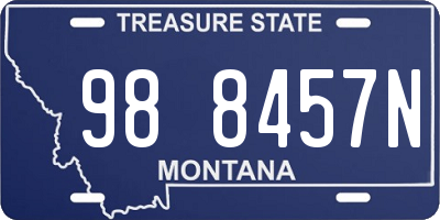 MT license plate 988457N