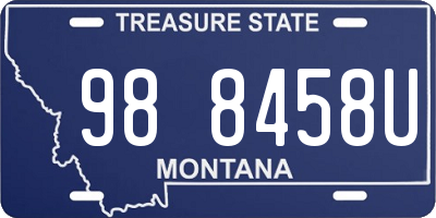MT license plate 988458U