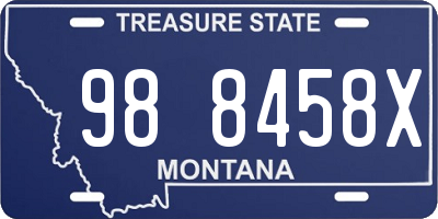 MT license plate 988458X