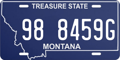 MT license plate 988459G