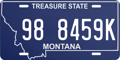 MT license plate 988459K