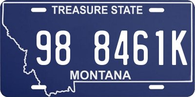 MT license plate 988461K