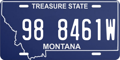 MT license plate 988461W