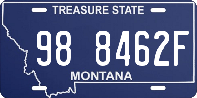 MT license plate 988462F