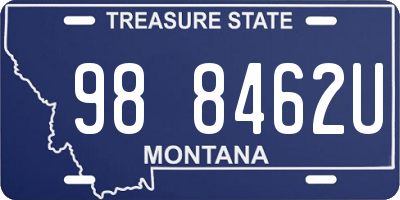 MT license plate 988462U