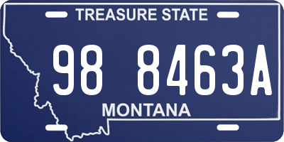MT license plate 988463A