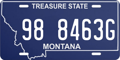 MT license plate 988463G