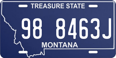 MT license plate 988463J