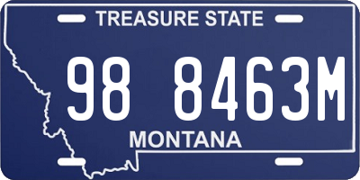 MT license plate 988463M
