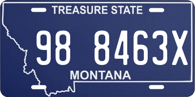 MT license plate 988463X