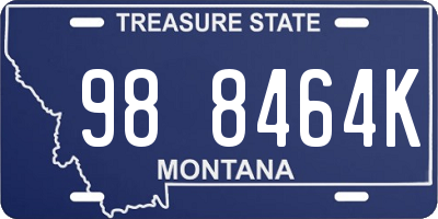 MT license plate 988464K