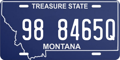 MT license plate 988465Q