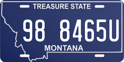 MT license plate 988465U
