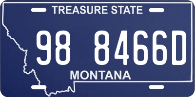 MT license plate 988466D