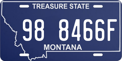 MT license plate 988466F