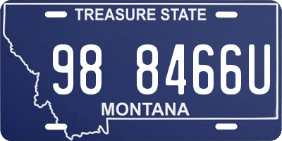 MT license plate 988466U