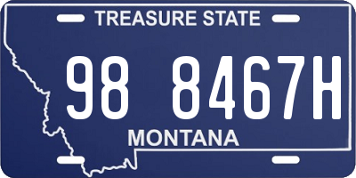 MT license plate 988467H