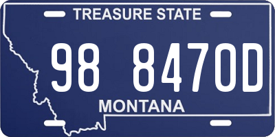 MT license plate 988470D