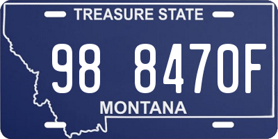 MT license plate 988470F