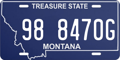 MT license plate 988470G